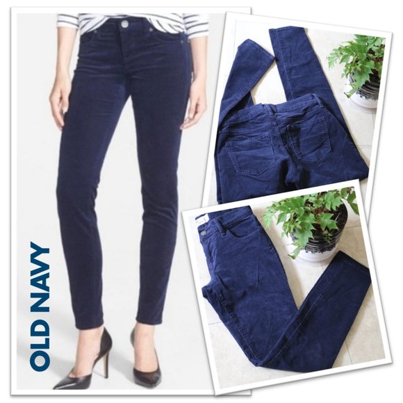 OLD NAVY  Rockstar Super Skinny Corduroy Pants – Navy, Size 4 - Picture 1 of 16